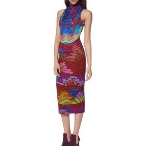 Mara Hoffman Radial Turtleneck Midi Dress